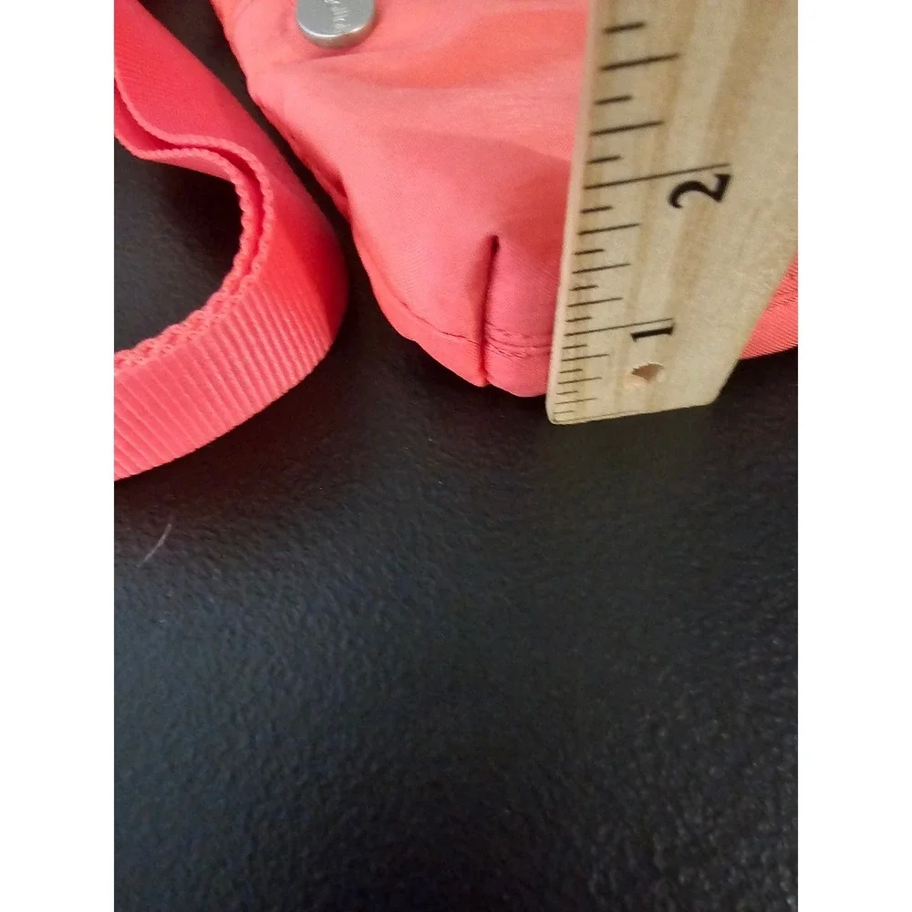 Baggallini RFID Crossbody Bag Coral Pink Triple Zip Nylon Travel Purse #st09